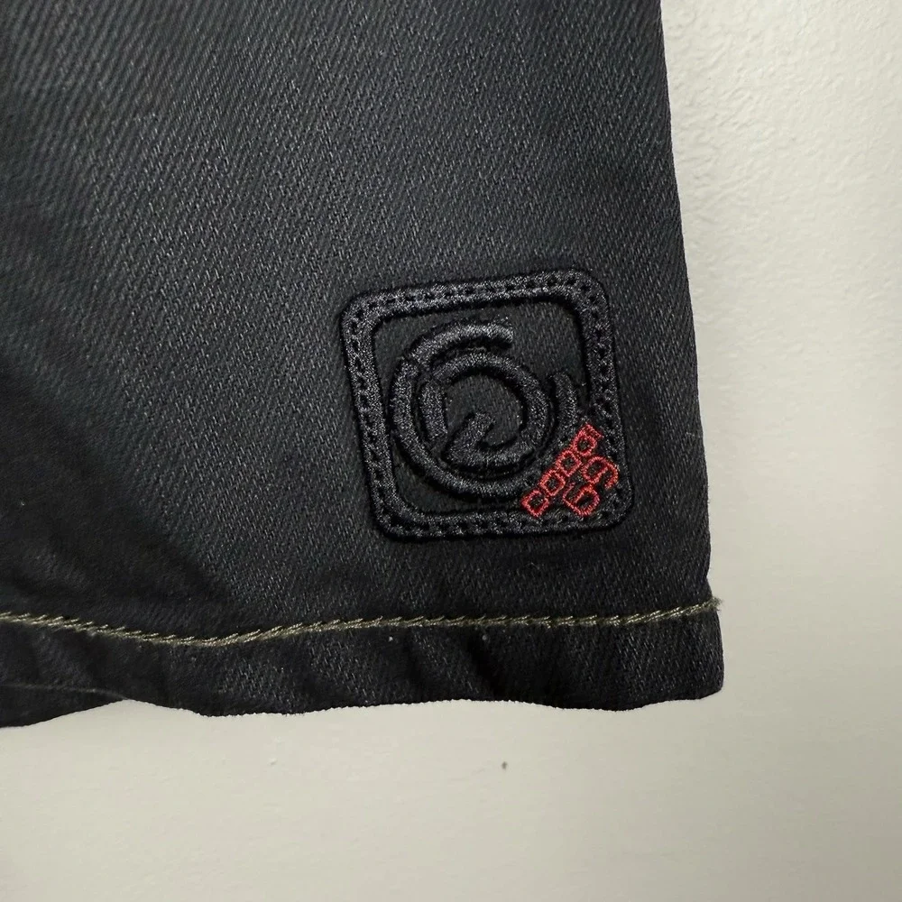 Coogi Men's‎ Black Jean Shorts Flap Pocket Hip Hop Streetwear Y2K Baggy Size 42